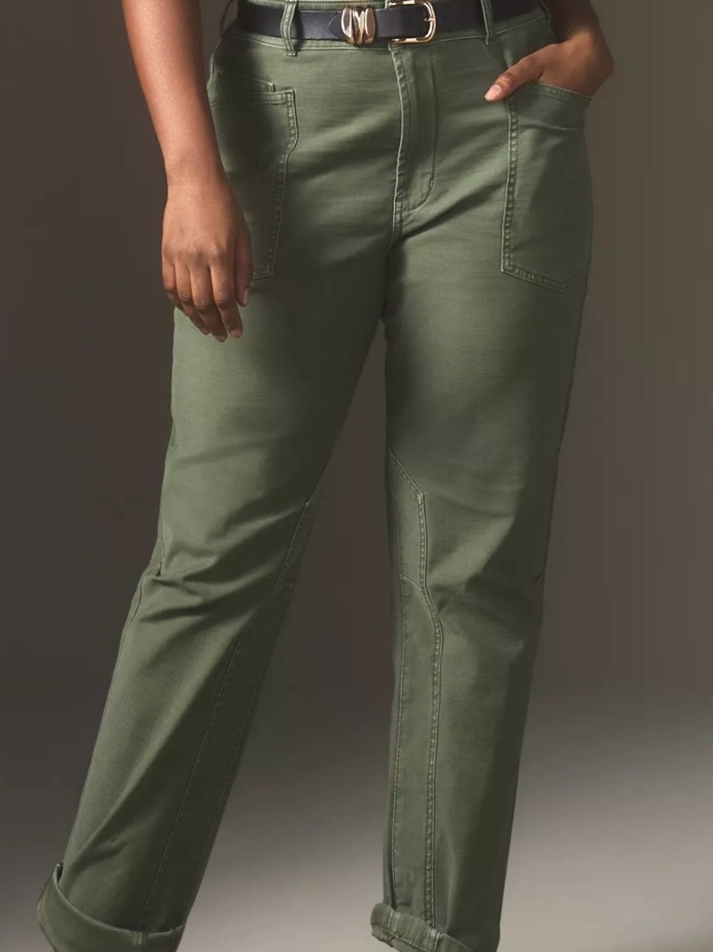 The Wanderer Relaxed Leg Pants by Pilcro Olive Green size 20W